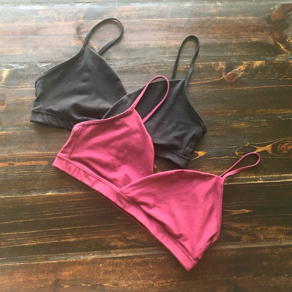 Black and red bralette
